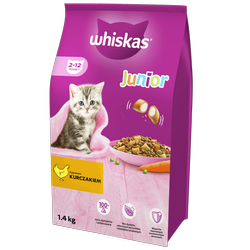 WHISKAS Junior 1,4 kg - sucha karma pełnoporcjowa dla kociąt, z pysznym kurczakiem