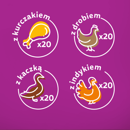 Whiskas Adult Drobiowa Uczta w galaretce 80x 85g