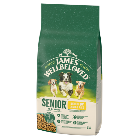 James Wellbeloved Senior 2 kg – sucha karma pełnoporcjowa dla starszych psów >7 lat, bogata w jagnięcinę i ryż