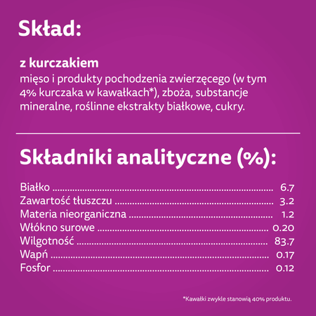 WHISKAS Adult puszka 400 g - mokra karma pełnoporcjowa dla dorosłych kotów, kawałki z kurczakiem w galaretce