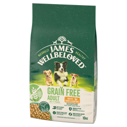 James Wellbeloved Adult 10 kg – bezzbożowa sucha karma pełnoporcjowa dla dorosłych psów 1-7 lat, bogata w indyka i warzywa