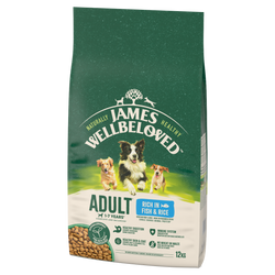 James Wellbeloved Adult 12 kg – sucha karma pełnoporcjowa dla dorosłych psów 1-7 lat, bogata w rybę i ryż