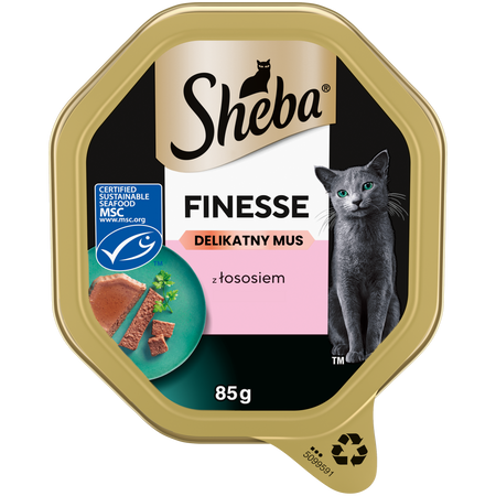 Sheba Finesse z łososiem w musie 85g