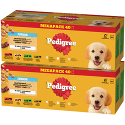 Pedigree Junior Wybór Smaków z ryżem 2x 40x 100g