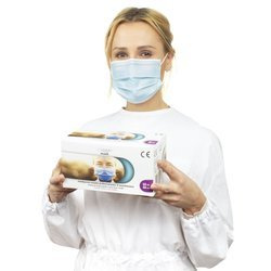 Medyczna maska jednorazowa 3-warstwowa na gumki, zabiegowa TYP II EN14683 / MDRVITAMMY MASK