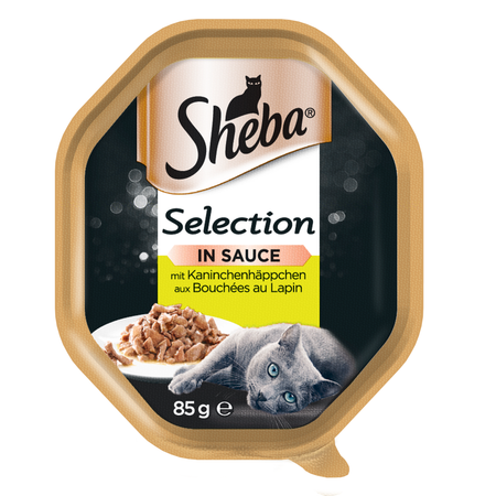 SHEBA® Selection 22x85g z Królikiem - mokra karma dla kotów w sosie