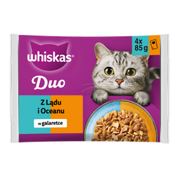 Whiskas Duo Adult Z Lądu Oceanu w galaretce 4x 85g