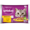 WHISKAS Adult saszetka 4 x 85 g Drobiowa Uczta - mokra karma pełnoporcjowa dla dorosłych kotów, w galaretce (kawałki z: kurczakiem, indykiem)