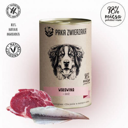 Paka Zwierzaka Wołowina i śledź 400g