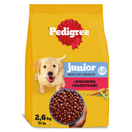 Pedigree Junior z wołowiną 2,6 kg