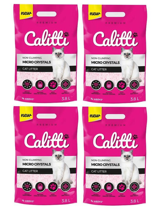Calitti Micro Crystals silikonowy żwirek drobny dla kota 4x3,8l