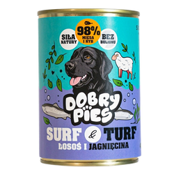 Dobry Pies Surf&Turf karma łosoś i jagnięcina 400g
