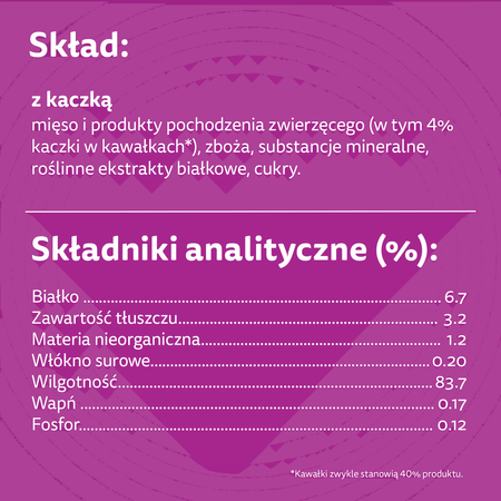 WHISKAS Adult puszka 400 g - mokra karma pełnoporcjowa dla dorosłych kotów, kawałki z kaczką w galaretce