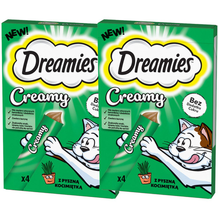 Dreamies Creamy z kocimiętką 2x 4x 10g