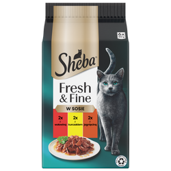 Sheba Fresh Fine wołowina kurczak jagagnięcina w sosie 6x 50g