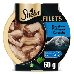 Sheba Filets z kurczakiem i tuńczykiem w sosie 60g