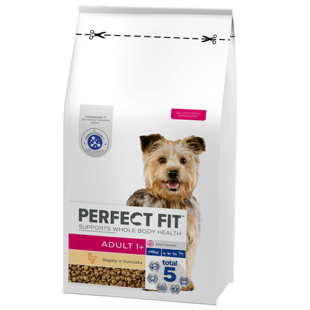 Perfect Fit™ Adult 1+ 6 kg – sucha karma pełnoporcjowa dla dorosłych psów małych ras, bogata w kurczaka