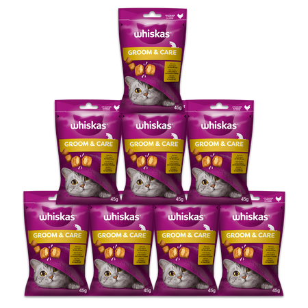 WHISKAS Zdrowy Blask 8x45 g - przysmak dla kota, z kurczakiem