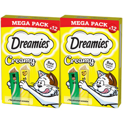 Dreamies Creamy z serem i z kocimiętką 2x 12x 10g