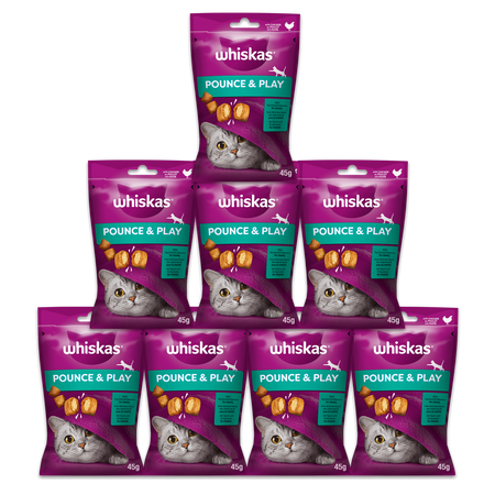 WHISKAS Energia i Witalność 8x45 g - przysmak dla kota, z kurczakiem