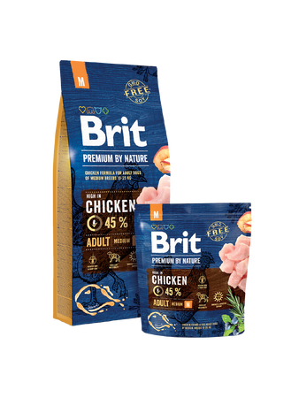 Brit Premium By Nature Adult M 15kg