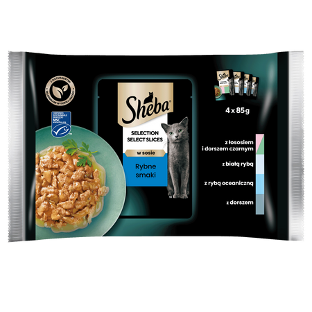 Sheba Smaki Rybne w sosie 13x 4x85g