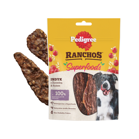 Pedigree Ranchos Superfoods indyk żurawina ryż 70g