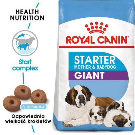 ROYAL CANIN Giant Starter Mother&Babydog karma sucha dla suk w ciąży i laktacji oraz szczeniąt, od 4 do 8 tygodnia życia, ras olbrzymich