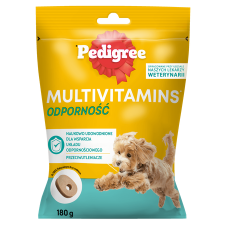 PEDIGREE® Multivitamins Odporność - karma uzupełniająca dla dorosłych psów, o smaku kurczaka 180 g