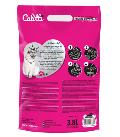 Calitti Micro Crystals silikonowy żwirek drobny dla kota 3,8l