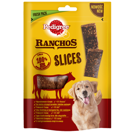 PEDIGREE Ranchos Slices 60g – przysmaki dla psa z wołowiną