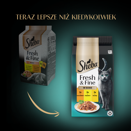 Sheba Fresh Fine kurczak indyk kaczka w sosie 6x50g