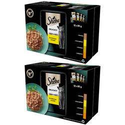 Sheba Del in Jelly Smaki Drobiowe 2x 12x 85g