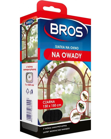 FX Siatka na okno przeciw owadom 130x150cm czarna