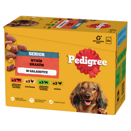 Pedigree Senior Wybór Smaków w galaretce 12x 100g