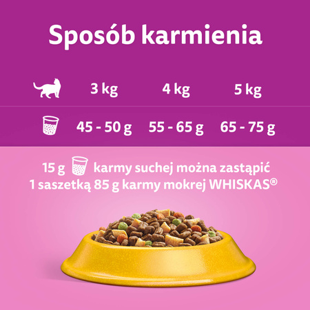 WHISKAS Senior 800 g - sucha karma pełnoporcjowa dla starszych kotów, z pysznym kurczakiem