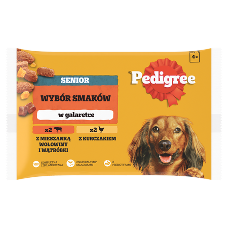 Pedigree Senior Wybór Smaków w galaretce 4x 4x 100g