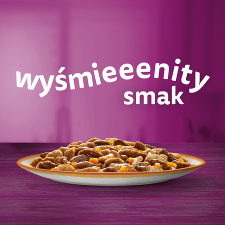 WHISKAS Adult saszetka 4 x 85 g Kolekcja Wiejskich Smaków - mokra karma pełnoporcjowa dla dorosłych kotów, w sosie ( kawałki z: jagnięciną, kurczakiem i marchewką, wołowiną i drobiem)