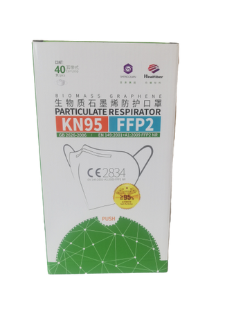 Półmaska z filtrem FFP2 z grafenem, Certyfikowana + 12 x PEDIGREE Przysmak dentystyczny średnie rasy Dentastix 77 g