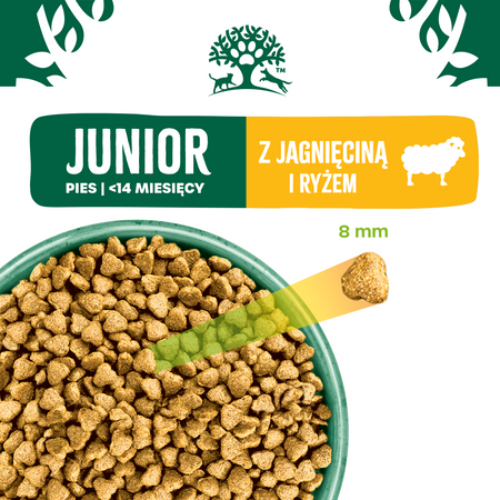 James Wellbeloved Junior 2 kg – sucha karma pełnoporcjowa dla szczeniąt <14 miesięcy, bogata w jagnięcinę i ryż