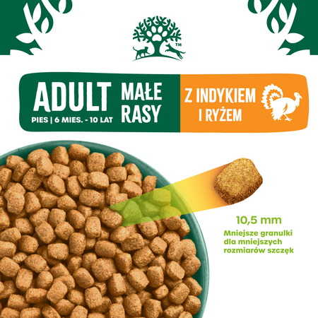 James Wellbeloved Adult 1,5 kg – sucha karma pełnoporcjowa dla dorosłych psów małych ras 6 miesięcy - 10 lat, bogata w indyka i ryż