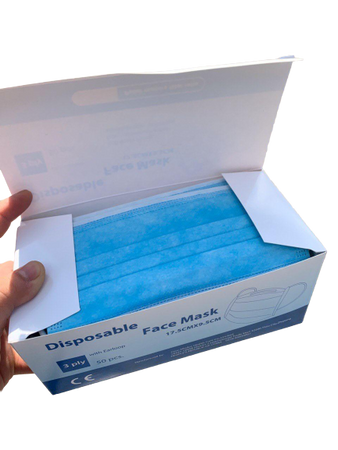 Maska maseczka ochronna chirurgiczna 3 warstwowa x 50 sztuk