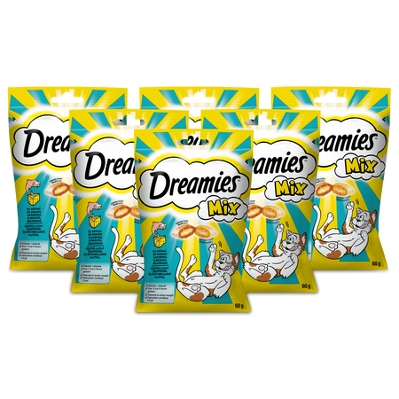 DREAMIES MIX 6x60g – przysmak dla kota, z serem i o smaku łososia