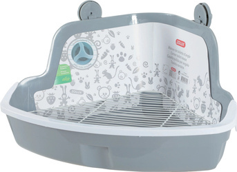 ZOLUX Toaleta narożna duża 415x310x205 mm- szara