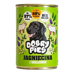 Dobry Pies karma jagnięcina z bakłażanem 400g