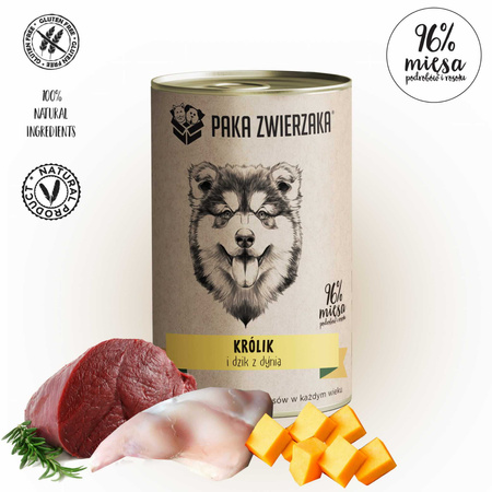 Paka Zwierzaka Królik i dzik z dynią 400g