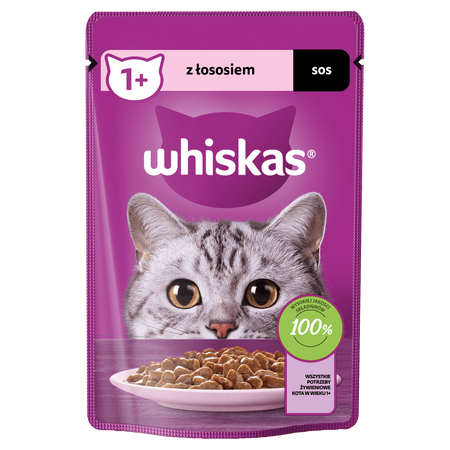 WHISKAS Adult saszetka łosoś 28x85 g