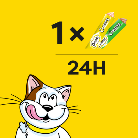 Dreamies Creamy z serem i z kocimiętką 12x 10g