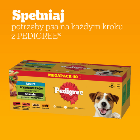Pedigree Adult Wybór Smaków z warzywami w sosie 40x 100g