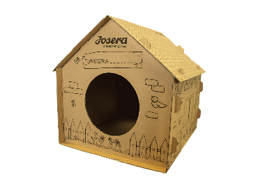 Domek tekturowy dla kota